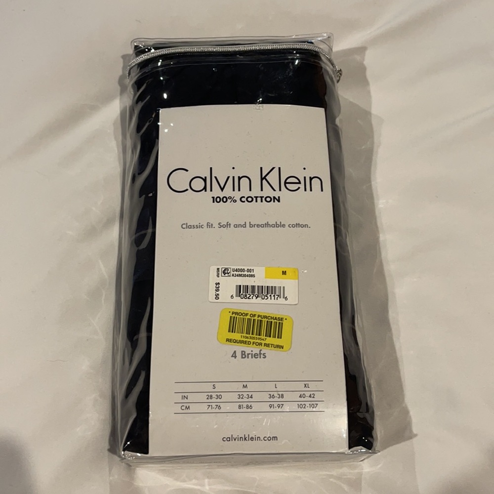 NWT Calvin Klein cotton briefs classic fit